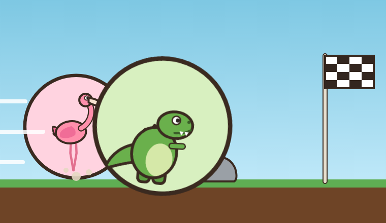 Animal Dash — race to the flag!